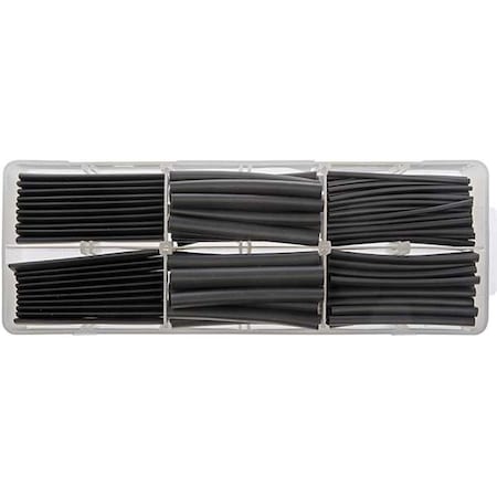 Dorman Heat Shrink Tube Assortment, 1/16 in, 1/8 in, 3/16 in, 1/4 in, 3/8 in, 1/2 in, Black, Gray D18-87500